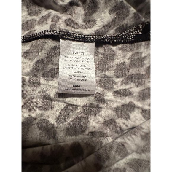 Mario Serrani Shirt Medium Women's Crew Neck Top Long Sleeve Leopard Print Brown - Picture 8 of 9